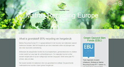 Desktop Screenshot of matrasrecyclingeurope.com